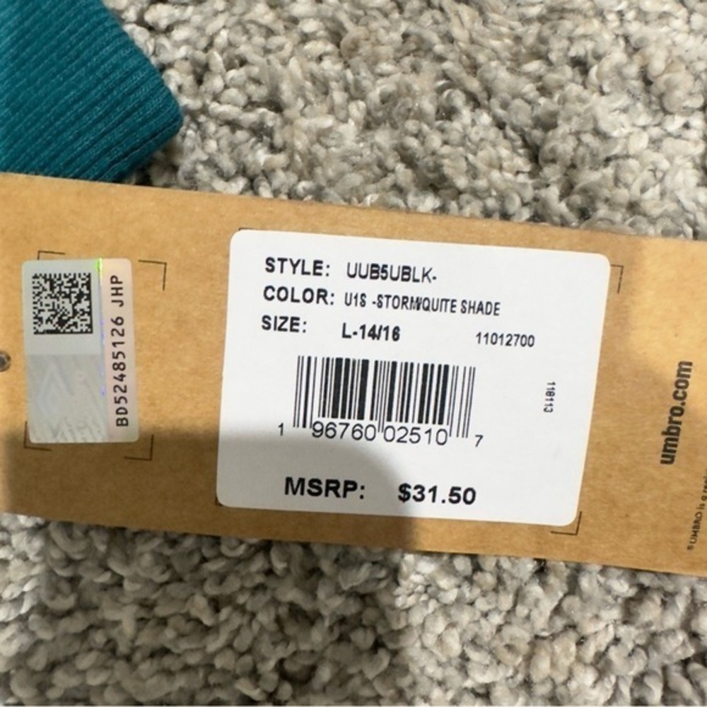 Umbro Kids Teal Green Hoodie | Size L | New With Tags - Picture 7 of 7